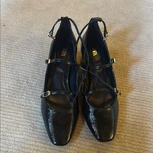 Zara Black Strappy Mary Janes